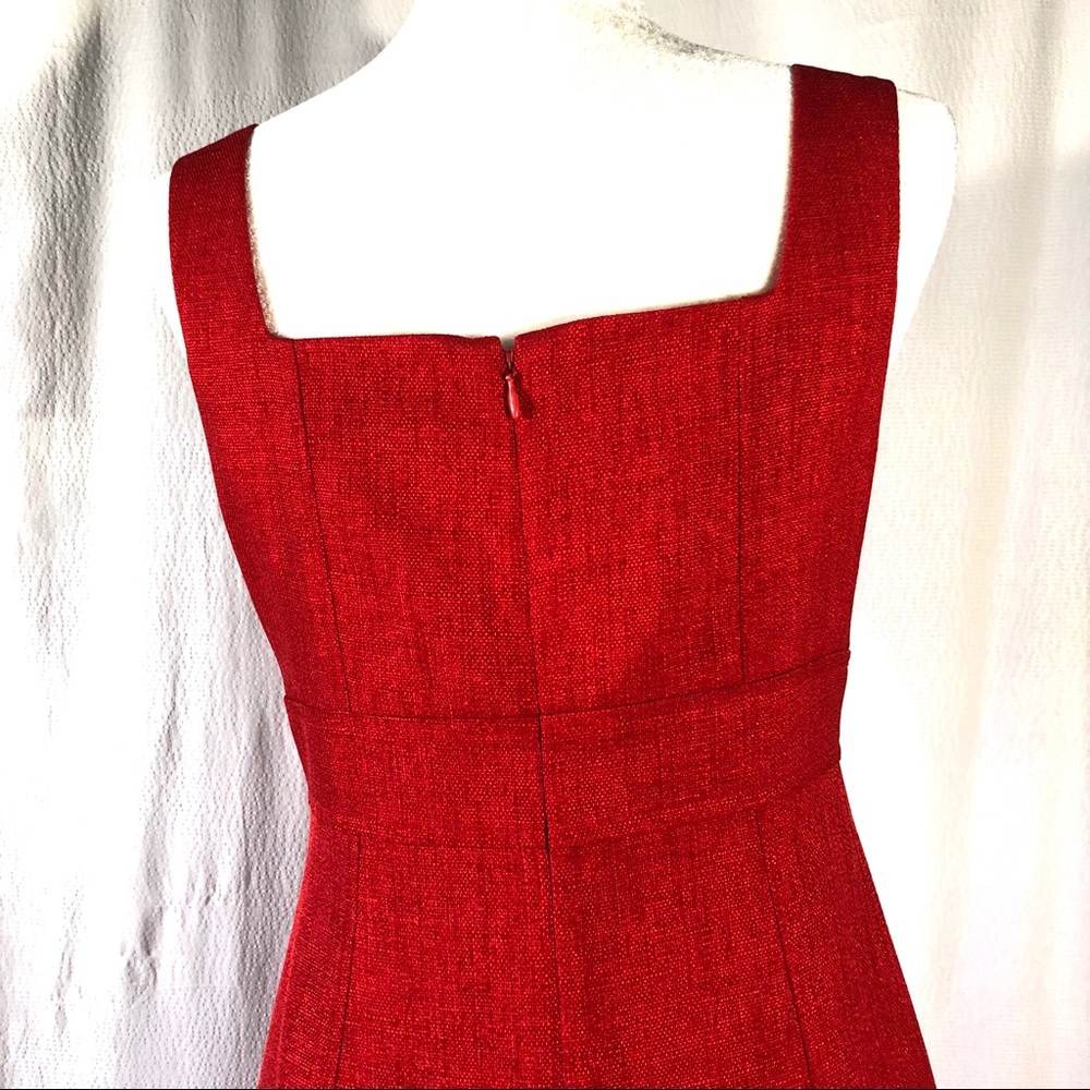 NWT David Meister Red Sleeveless Casual Dress - Picture 4 of 8